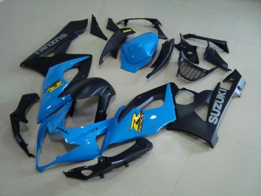 2005-2006 Blue and Matte Black Suzuki GSXR 1000 Bike Fairings for Sale