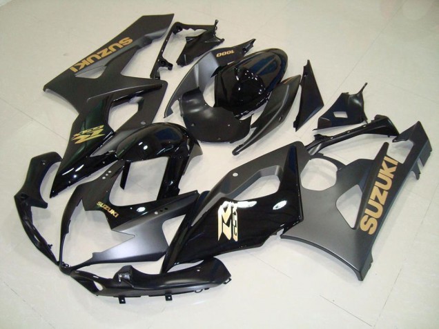 2005-2006 Black with Gold Decals Suzuki GSXR 1000 Motorcylce Fairings for Sale