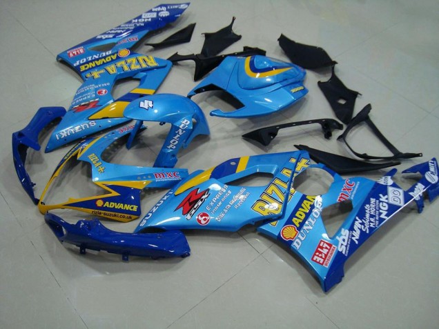 2005-2006 Light Blue Rizzla Suzuki GSXR 1000 Motor Bike Fairings for Sale