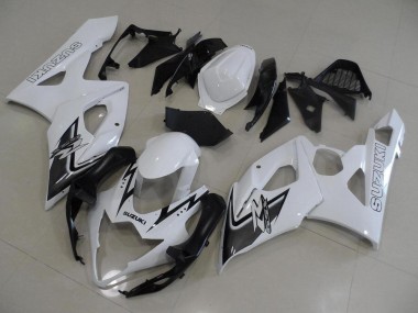 2005-2006 White and Black Suzuki GSXR 1000 Motorcyle Fairings for Sale