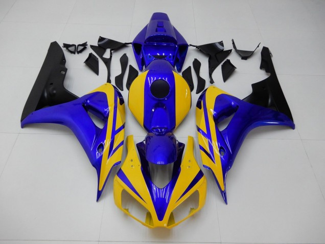 2006-2007 Yellow Blue Honda CBR1000RR Replacement Motorcycle Fairings for Sale