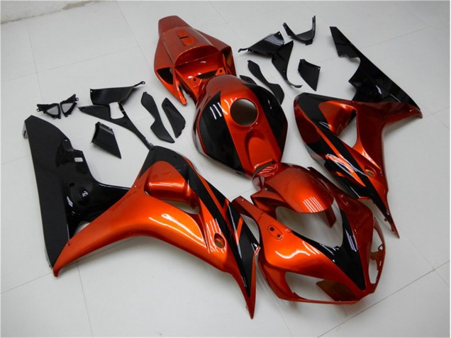 2006-2007 Orange Black Honda CBR1000RR Motorcycle Fairings Kit for Sale