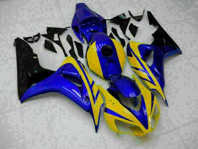 2006-2007 Blue Yellow Honda CBR1000RR Motorcycle Replacement Fairings for Sale