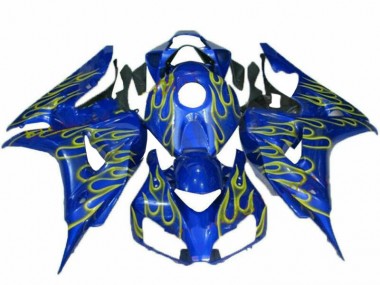 2006-2007 Yellow Flame Blue Honda CBR1000RR Replacement Fairings for Sale