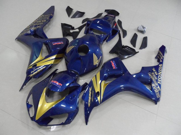 2006-2007 Dark Blue with Gold Stripe Honda CBR1000RR Motorcycle Fairing Kits for Sale