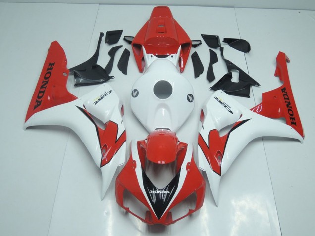 2006-2007 Orange Red and White Honda CBR1000RR Moto Fairings for Sale