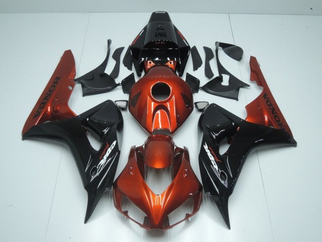 2006-2007 Orange and Black Honda CBR1000RR Motorcycle Fairing for Sale