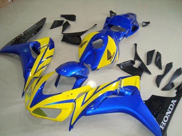 2006-2007 Yellow Blue Black Honda CBR1000RR Moto Fairings for Sale