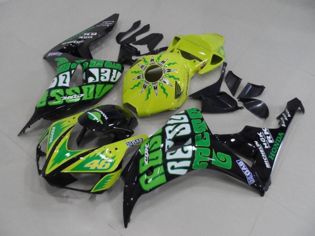 2006-2007 Yellow Green Rossi Honda CBR1000RR Motor Fairings for Sale