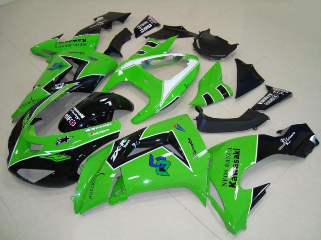 2006-2007 Green Kawasaki ZX10R Motorcycle Fairings for Sale