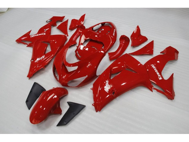 2006-2007 Red Kawasaki ZX10R Motorbike Fairings for Sale