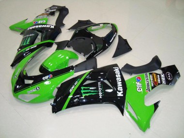 2006-2007 Green Monster Kawasaki ZX10R Bike Fairings for Sale