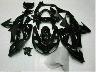 2006-2007 Glossy Black Kawasaki ZX10R Motorcycle Replacement Fairings for Sale