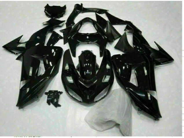 2006-2007 Glossy Black Kawasaki ZX10R Motorcycle Replacement Fairings for Sale