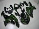 2006-2007 Black Green Flame Kawasaki ZX10R Motorcycle Fairing for Sale