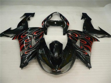 2006-2007 Black Grey Red Kawasaki ZX10R Motorbike Fairing for Sale