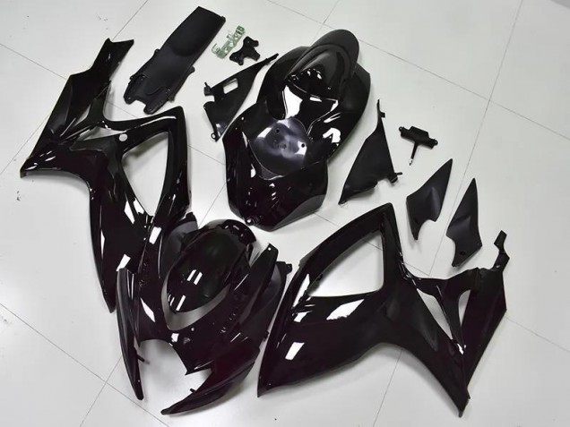 2006-2007 Glossy Black Suzuki GSXR 600/750 Bike Fairing for Sale