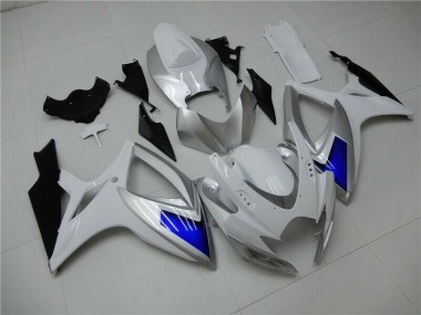 2006-2007 White Blue Suzuki GSXR 600/750 Motorcylce Fairings for Sale