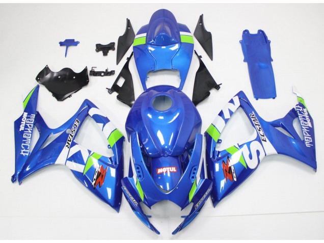 2006-2007 Blue White Suzuki GSXR 600/750 Motorcycle Fairings for Sale