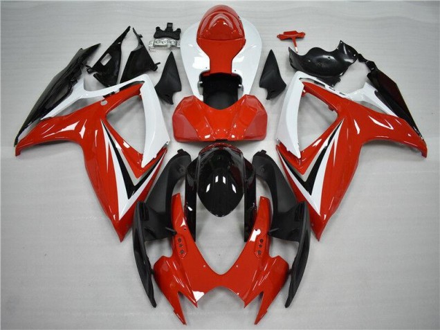 2006-2007 Red Black Suzuki GSXR 600/750 Motorcycle Fairing Kits for Sale