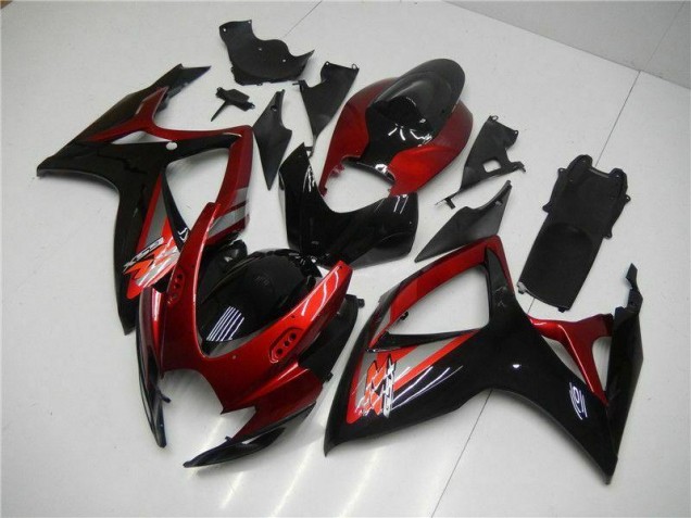 2006-2007 Red Black Suzuki GSXR 600/750 Motor Bike Fairings for Sale