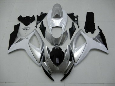 2006-2007 Silver Suzuki GSXR 600/750 Motorcycle Fairings Kits for Sale