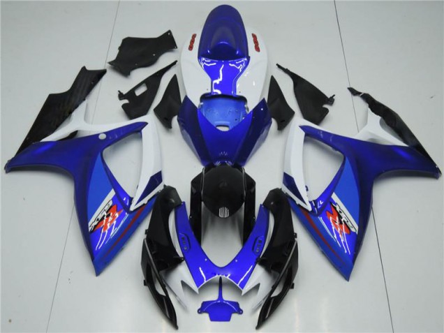 2006-2007 White Blue Suzuki GSXR 600/750 Motorcyle Fairings for Sale