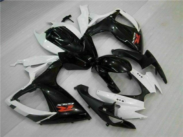 2006-2007 White Black Suzuki GSXR 600/750 Motorcycle Fairings Kit for Sale