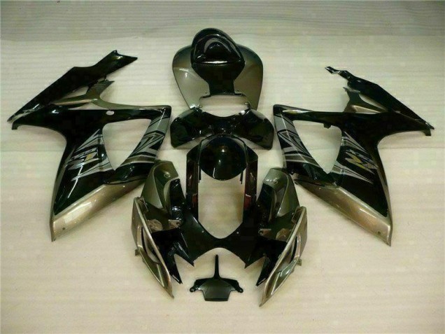 2006-2007 Black Grey Suzuki GSXR 600/750 Motorcycle Fairing Kits for Sale