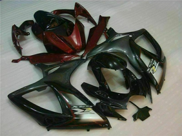 2006-2007 Black Red Suzuki GSXR 600/750 Motorcycle Fairings for Sale