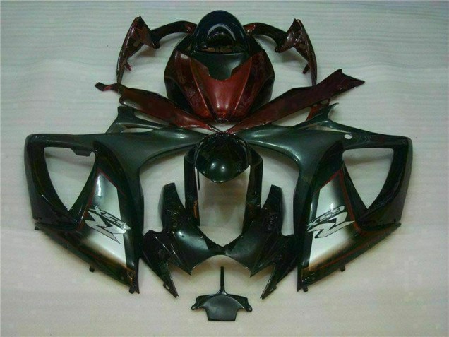 2006-2007 Black Red Suzuki GSXR 600/750 Motorcycle Fairings for Sale