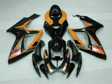 2006-2007 Black Orange Suzuki GSXR 600/750 Bike Fairings for Sale