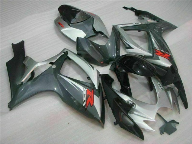 2006-2007 Silver Black Suzuki GSXR 600/750 Motorcycle Fairings Kits for Sale