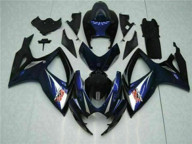 2006-2007 Black Blue Suzuki GSXR 600/750 Bike Fairings for Sale