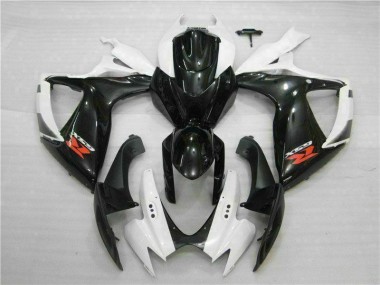 2006-2007 White Black Suzuki GSXR 600/750 Motorbike Fairing Kits for Sale