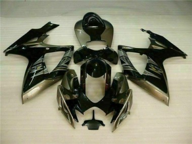 2006-2007 Black Grey Suzuki GSXR 600/750 Motorcycle Replacement Fairings for Sale