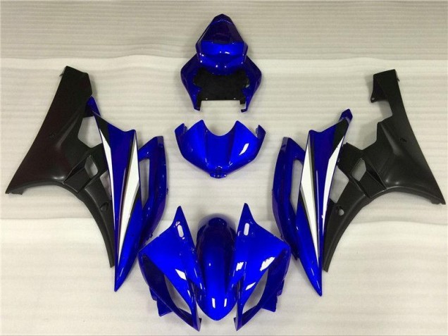 2006-2007 Blue Black Yamaha YZF R6 Motorcycle Fairings Kits for Sale