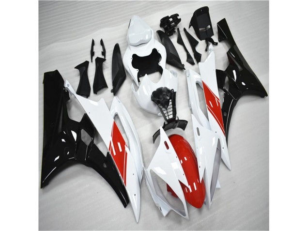 2006-2007 Red White Black Yamaha YZF R6 Moto Fairings for Sale