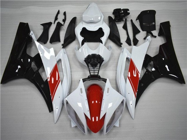 2006-2007 Red White Black Yamaha YZF R6 Moto Fairings for Sale