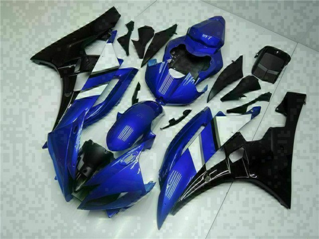 2006-2007 Blue Black Yamaha YZF R6 Motorcycle Fairing Kit for Sale