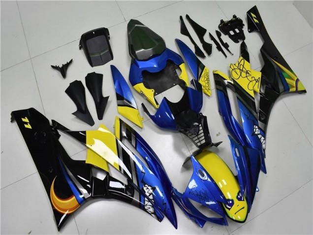 2006-2007 Blue Shark Yamaha YZF R6 Motorcycle Fairings Kits for Sale