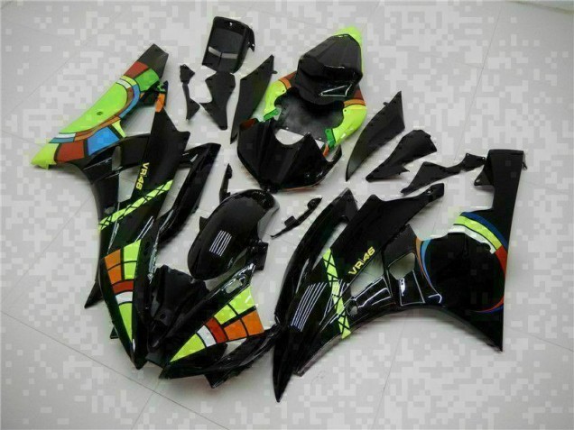 2006-2007 Black Yamaha YZF R6 Motorcycle Replacement Fairings for Sale