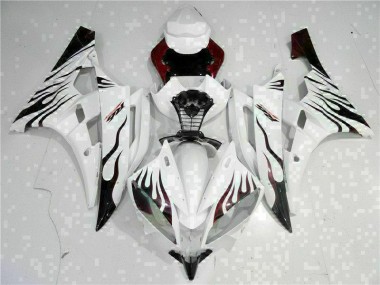 2006-2007 White Yamaha YZF R6 Motorcyle Fairings for Sale