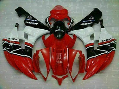 2006-2007 Red White Yamaha YZF R6 Motorcycle Fairings for Sale