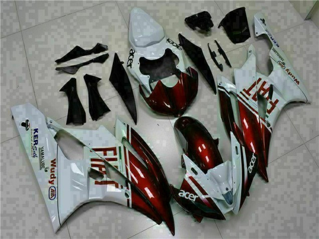 2006-2007 Brown White Yamaha YZF R6 Motorcycle Fairing Kit for Sale