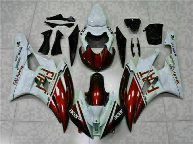 2006-2007 Brown White Yamaha YZF R6 Motorcycle Fairing Kit for Sale