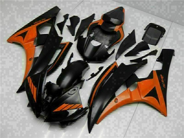 2006-2007 Orange Black Yamaha YZF R6 Bike Fairing for Sale