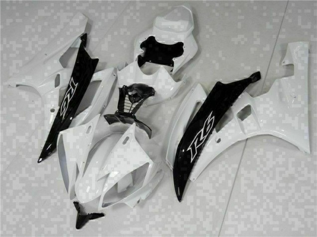 2006-2007 White Black Yamaha YZF R6 Bike Fairings for Sale