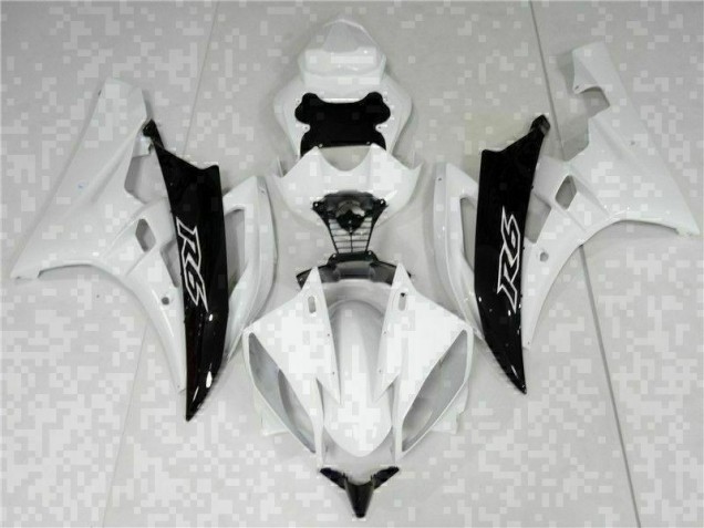 2006-2007 White Black Yamaha YZF R6 Bike Fairings for Sale