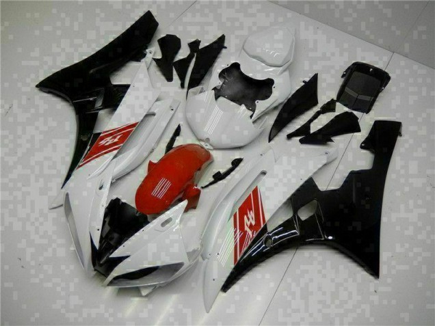 2006-2007 White Black Yamaha YZF R6 Motorbike Fairing for Sale